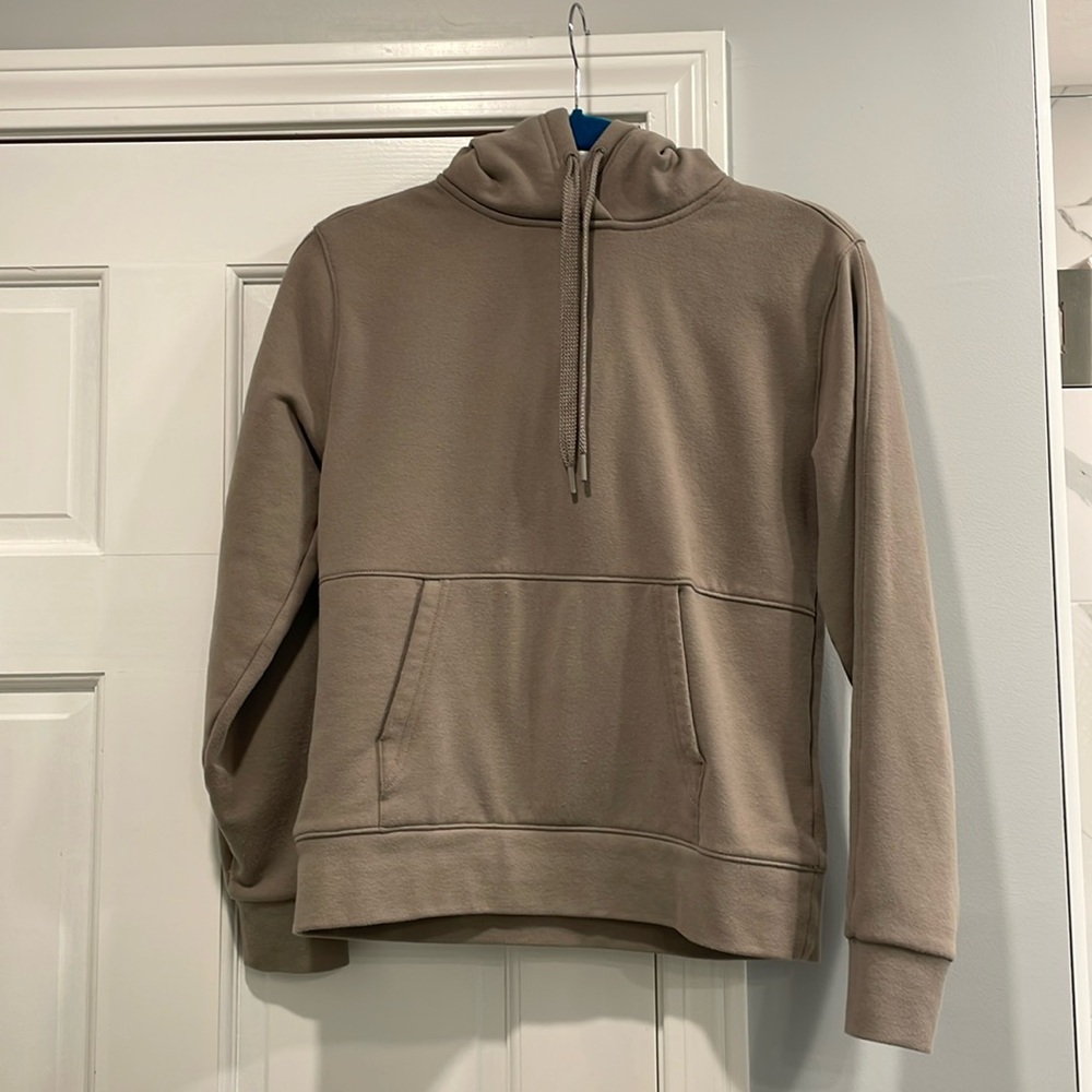 Athleta Women’s Beige Retro Plush Fleece-Lined Hoodie